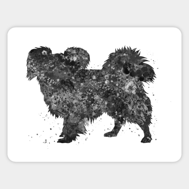 papillon dog black and white Sticker by Yahya Art